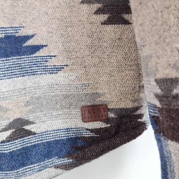 Jachs New York Men's Aztec Wool Blend Sherpa Lined Shirt Jacket Medium Shacket - Picture 3 of 8